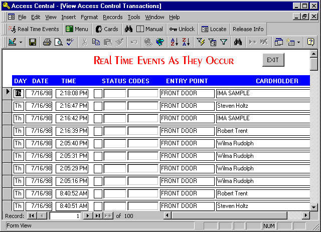 Real Time Events
